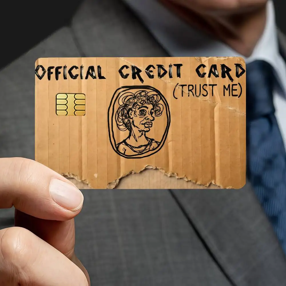 Lustige Aufkleber mit dem Aufdruck „Kein Geld“, aus Karton, für Kreditkarten, als dekorative Kartensticker, geeignet für Bankkarten, als Grußkarten für die U-Bahn, kratzfest, Geschenk, 4 Stück. – Detail 5