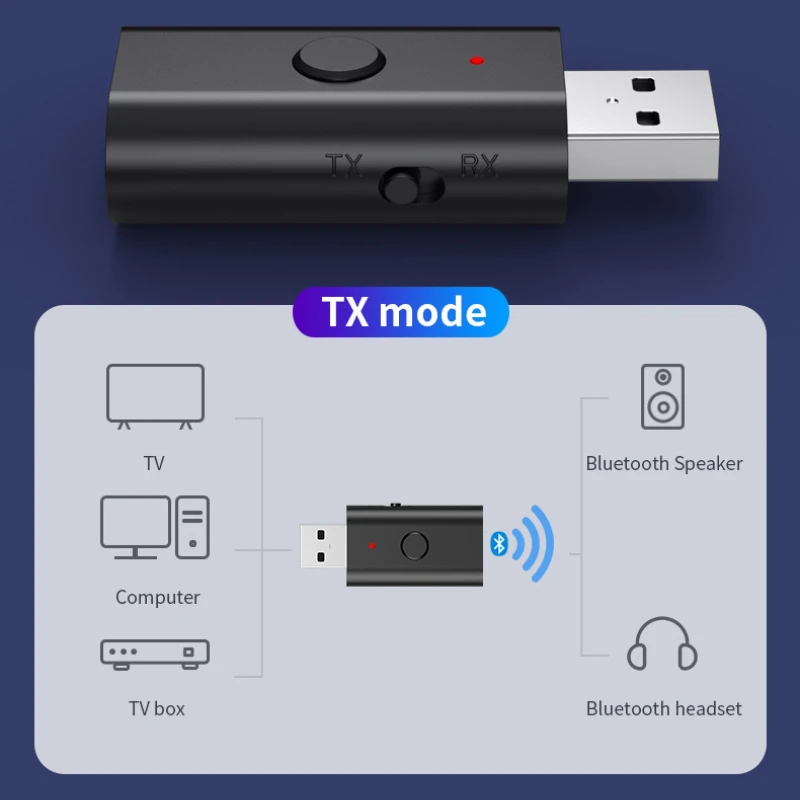 2 في 1 بلوتوث سيارة محول بلوتوث 5.3 5.0 ستيريو الارسال استقبال اللاسلكية 3.5 مللي متر Aux جاك محول سيارة عدة Mic