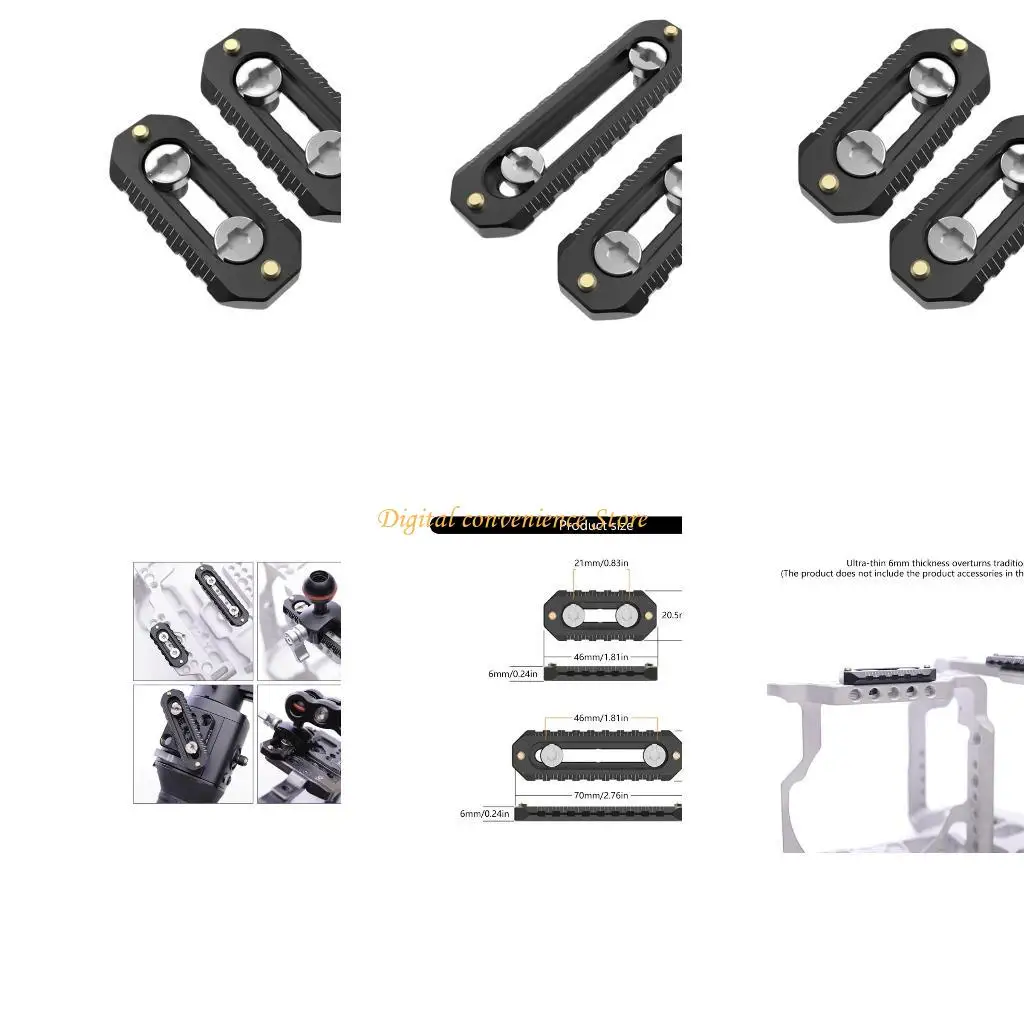 

97QA Низкопрофильная мини-рейка из сплава 46/70 мм Опционально для быстрого и безопасного подключения компонентов камеры