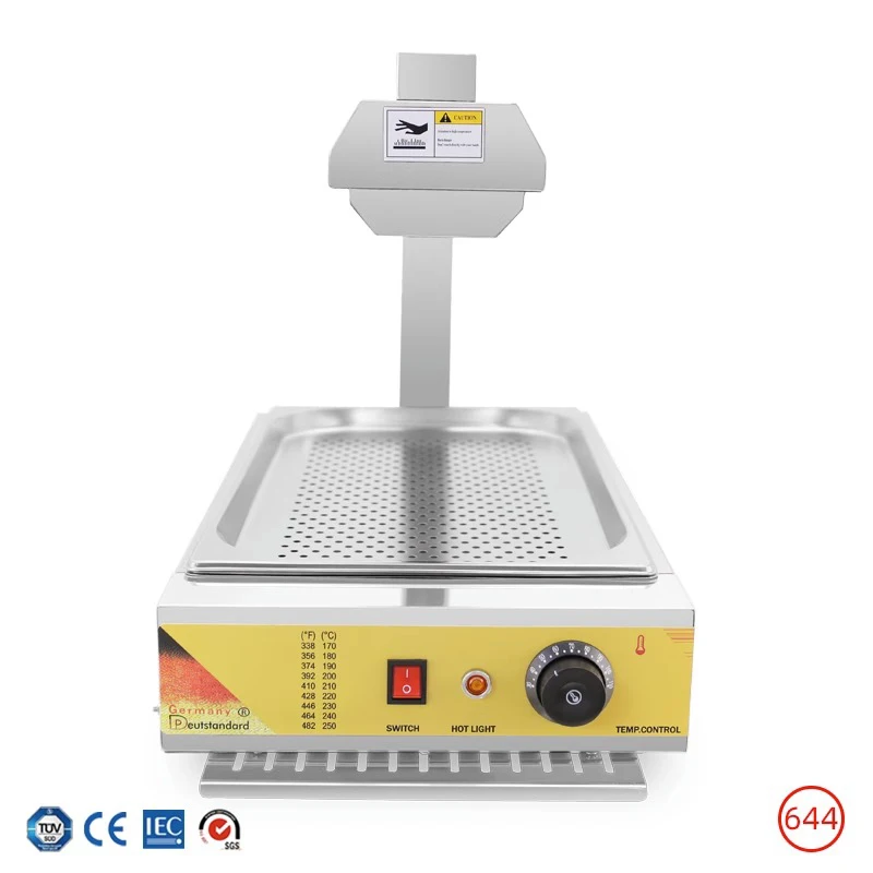 Armário de aquecimento elétrico comercial NP-644 filtro de óleo de isolamento de aquecimento de alimentos armário de exibição de mesa palitos de massa frita alimentos