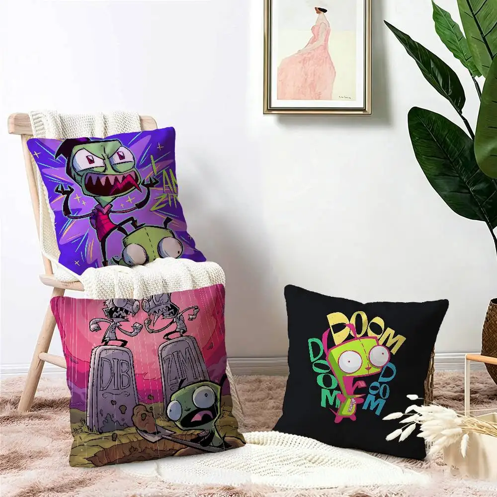 I-Invader Anime Z-ZIM Personalized Pillow Cover Kids Bedroom Wild Party Decor Pillowcase kid Birthday shower Gift