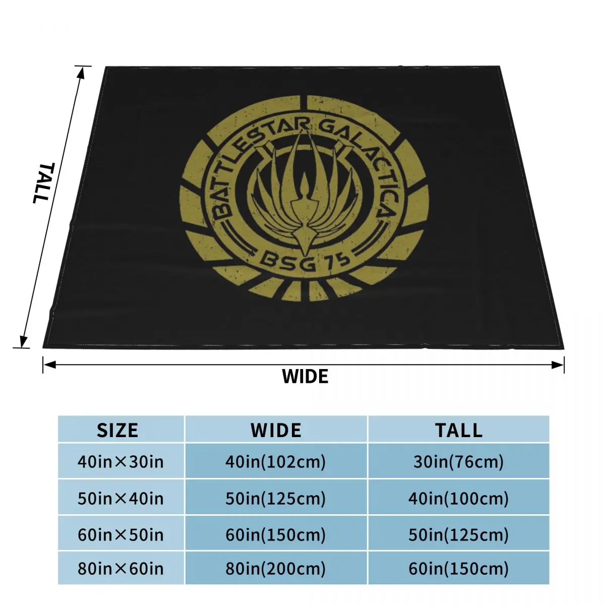 Battlestar Galactica Crest Throw Blanket blankets and blankets Sofa Blankets Decorative Throw Blanket Thin Blankets