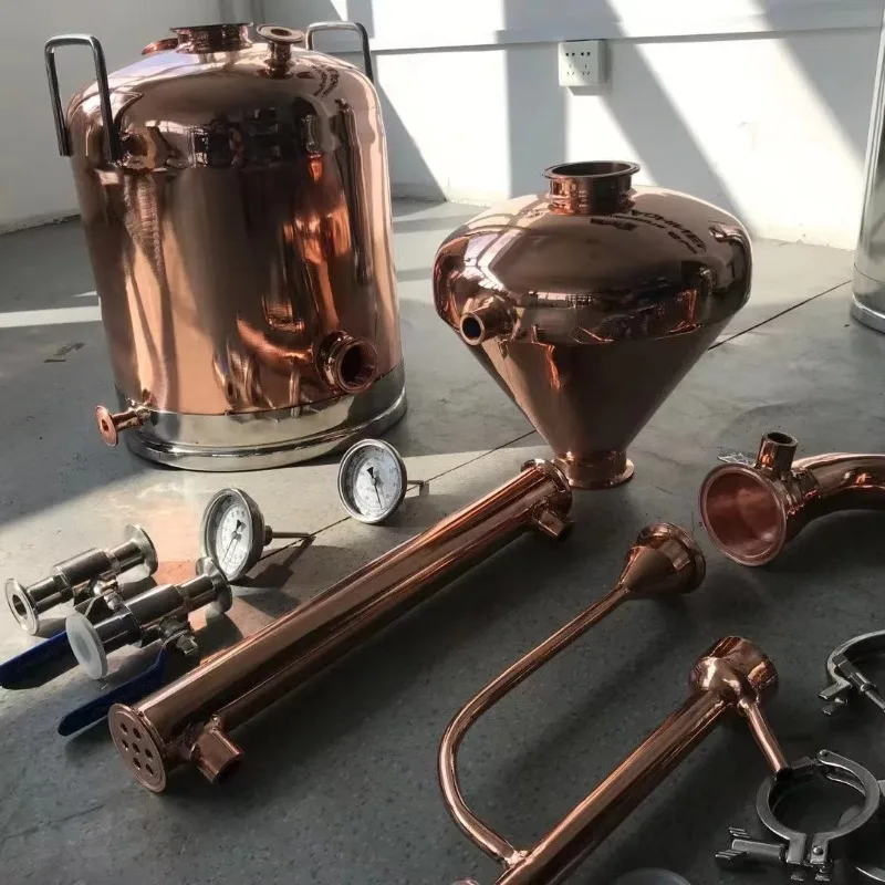 50L 100L 200L Small Home Copper Pot Still Distillation Equipment for Sale