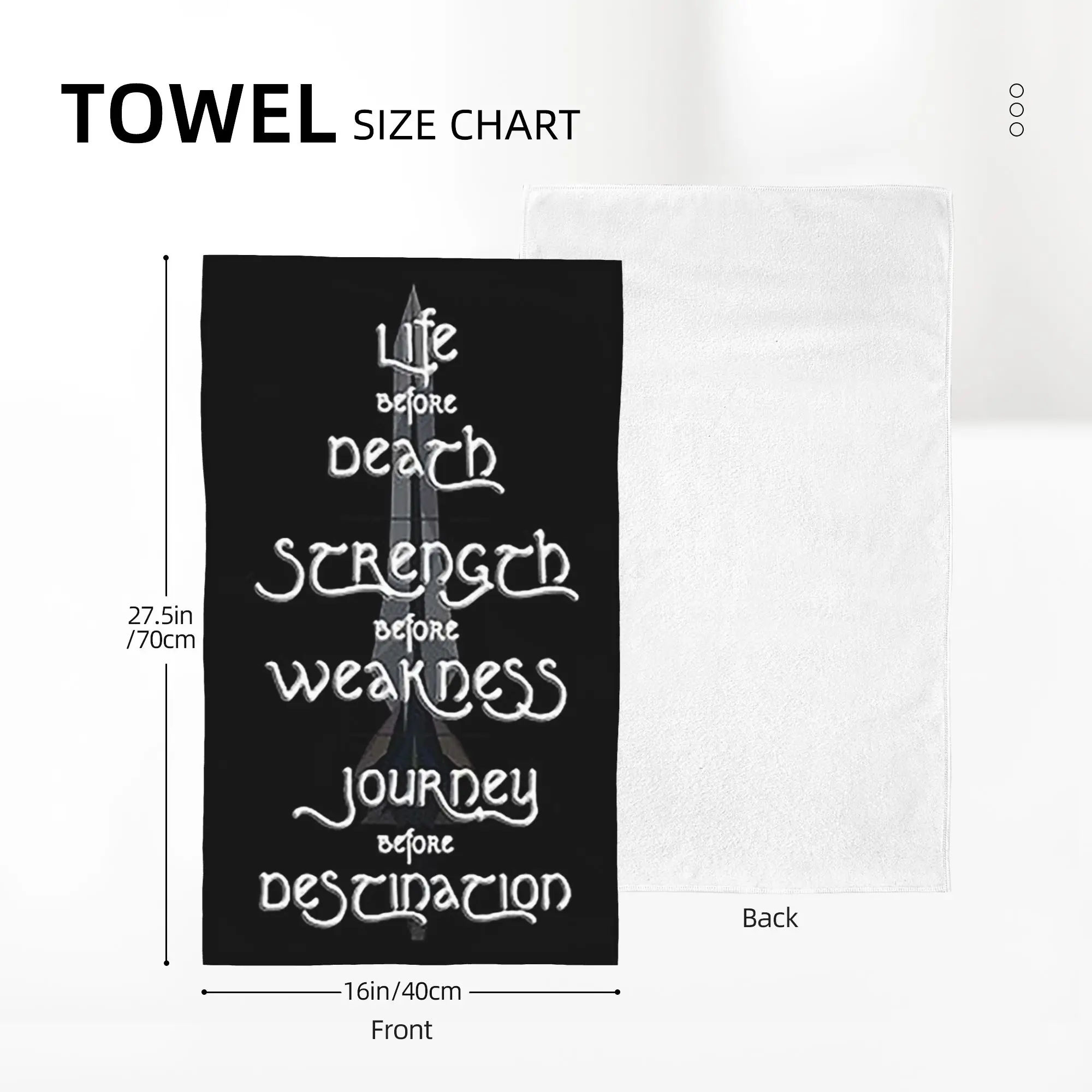 Custom Life before death, strength before weakness, journey before destination Soft Face Towel Quick Dry Pool Bath Cotton Towels