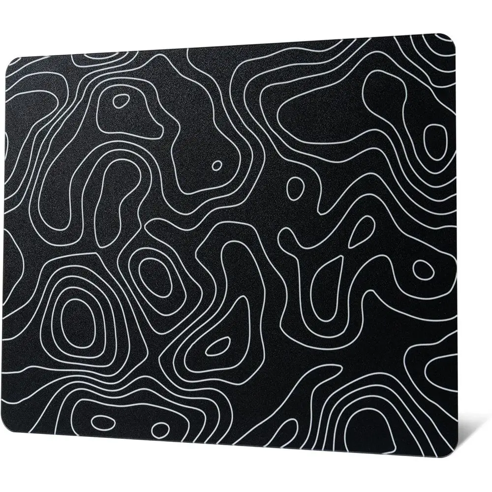 

Enhanced Precision Gaming Mousepad, Large 410x310mm, Black Hard Surface with Glass Topography