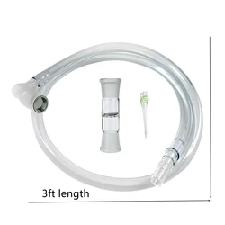 3Ft Silicone Whip Hose Tubing Full Kit with Glass Cyclone bowl for Arizer XQ2 Extreme Q, V-Tower