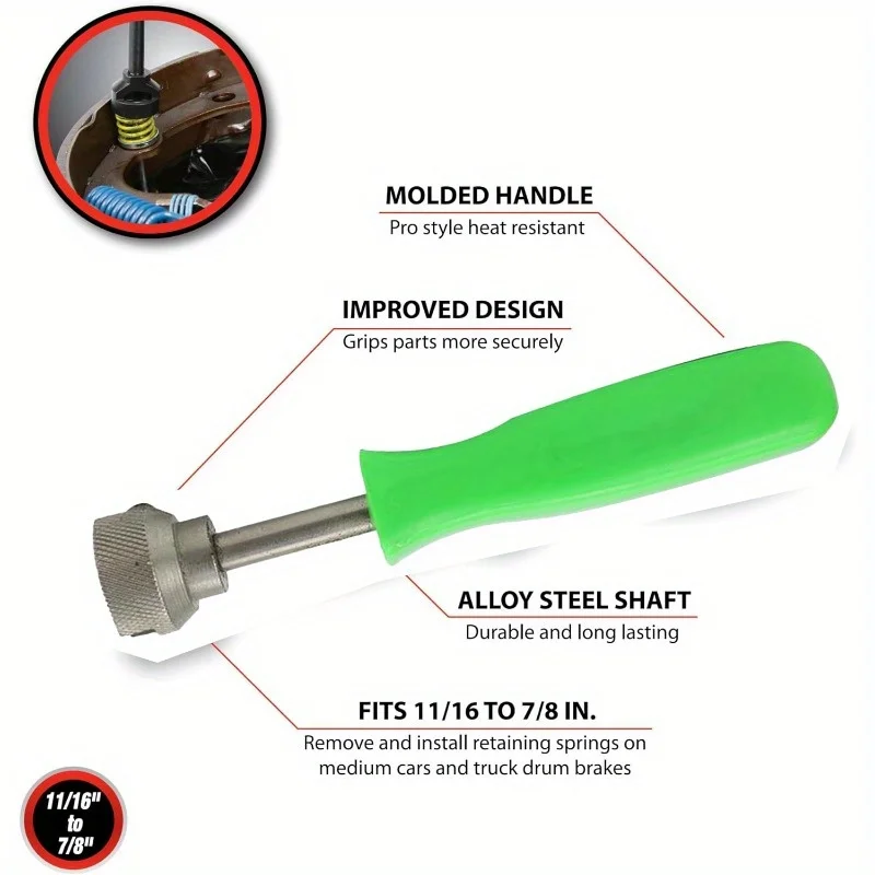 Набор инструментов для регулировки железных тормозов для тяжелых условий эксплуатации с пазкой и функцией установки и снятия пружинной шайбы.