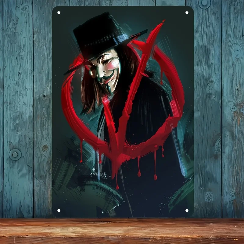 V for Vendetta poster Metal signage Family Bedroom Garage Man Cave