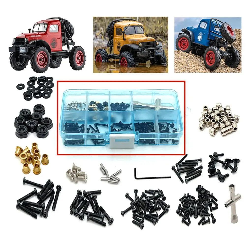 Boîte de kit de vis en acier 1/18 pour FMS FCX18, pièce de rechange pour voiture RC, accessoire de mise à niveau, 1 pièce