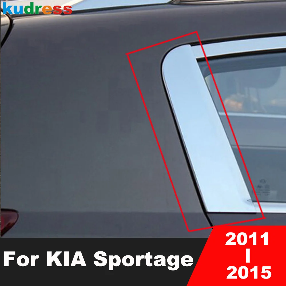 

Хромированная крышка заднего стекла для Kia Sportage 2011, 2012, 2013, 2014, 2015, из АБС-пластика, отделка, треугольная полоса, аксессуары для стайлинга автомобиля, 2 шт.