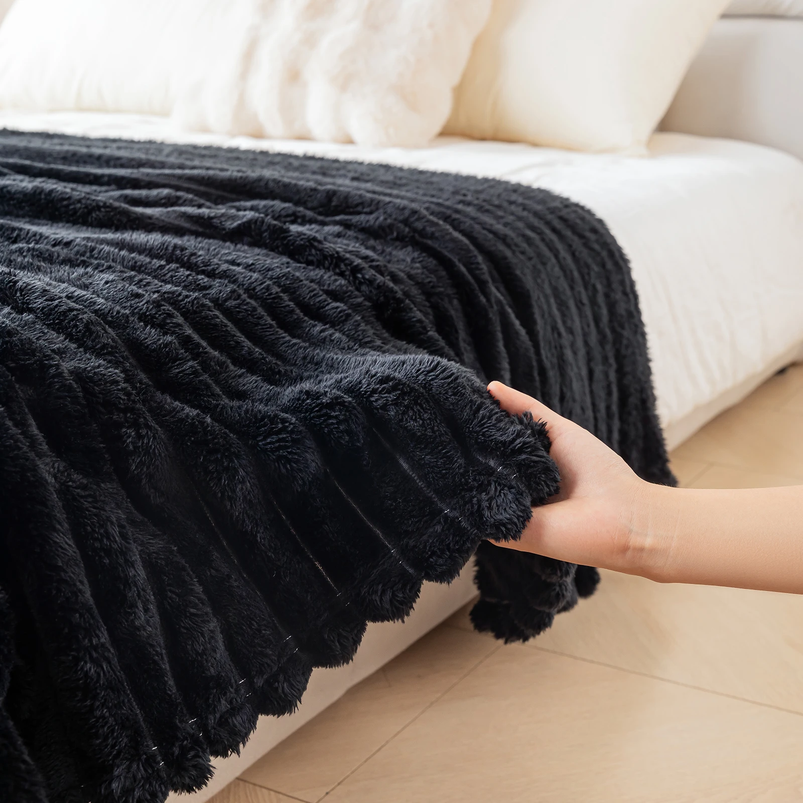 1 dicke und warme Flanelldecke, eine bequeme und warme Decke für Schlafzimmer, geeignet für Sofas, Betten und saisonale Geschenke – Detail 30