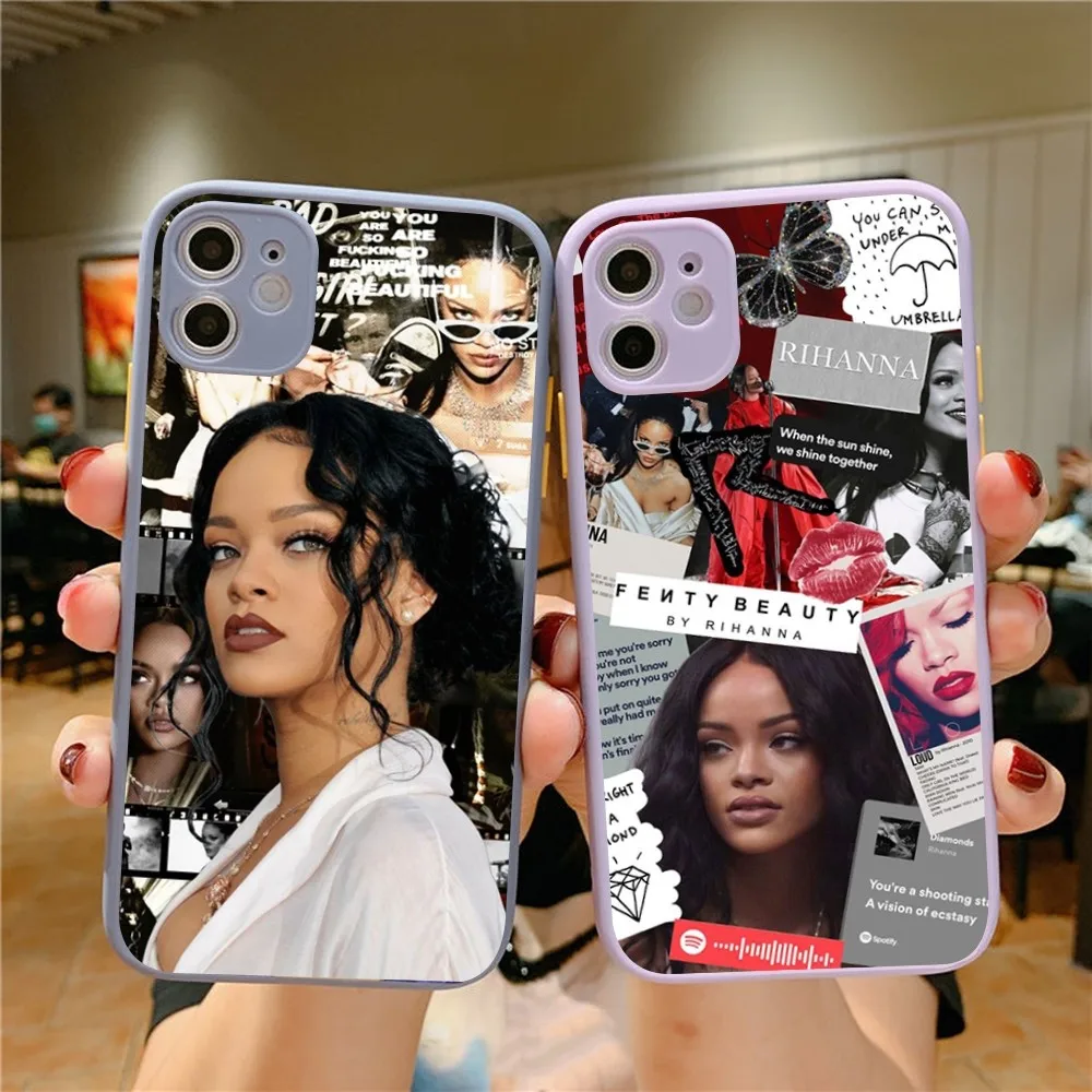 Work-Girls-R-Rihannas Phone Case For IPhone 14 X XR XS 7 8 Plus 11 12 13 Pro MAX 13mini Matte Shockproof Case