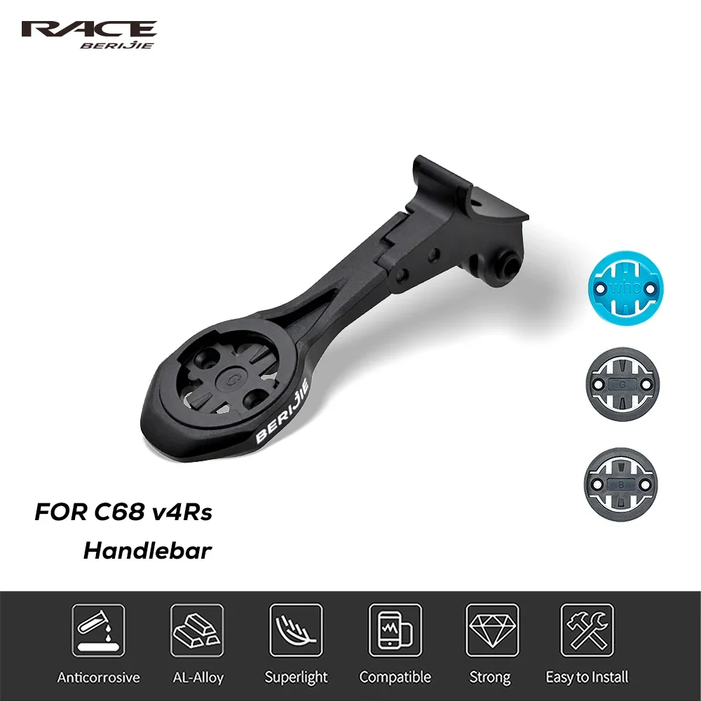 

Крепление для велокомпьютера BERIJIE Out Front из алюминиевого сплава для интегрированного руля C68 V4RS CC.01, совместимое с GPS/Garmin/Bryton/Wahoo