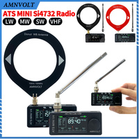 AMNVOLT V4 ATS MINI Radio 1.9inch IPS Screen Full-Band DSP Radio LSB USB Transistor Pocket Radios for Walking Hiking Camping