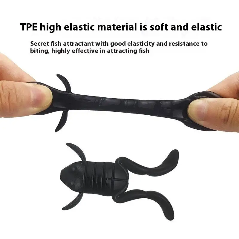 

5Pcs/Set Lure Bait 10g/piece Water Surface Kick Frog Fake Bait High Simulation TPE Frog Soft Bait Frog-Like Stance Lure