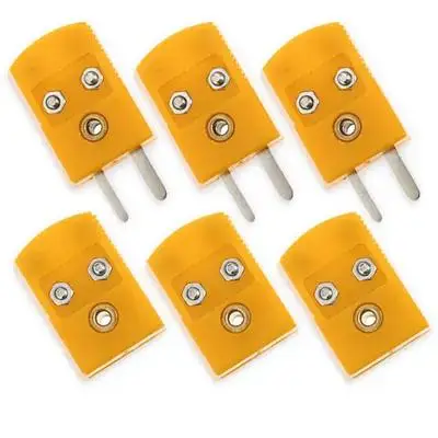 

3 set K Type Thermocouple Connector Durable Plastic Shell Long-Term Use Male Female Plug Adapter Replacement Electrical