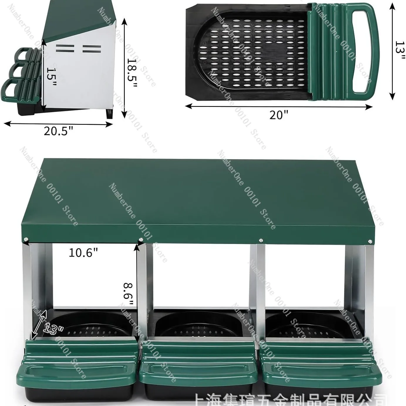Chicken Nest Egg Box Hanging or Floor Thickened Galvanized Durable Chicken House Easy Assembly Hens Laying Egg House