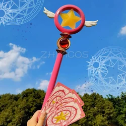 New Anime Cardcaptor Sakura Kinomoto Sakura Cosplay Stick Star/Bird Head Magic Wand Gilrs Halloween Party Cosplay Props