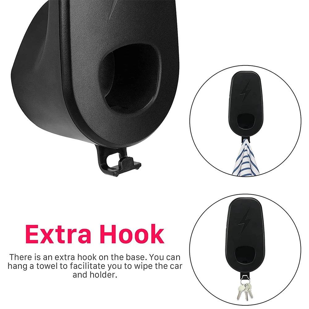 Car Charging Cable Organizer for Tesla Model 3 Y Accessories Wall Mount with Chassis Bracket Connector Bracket Charger Holder