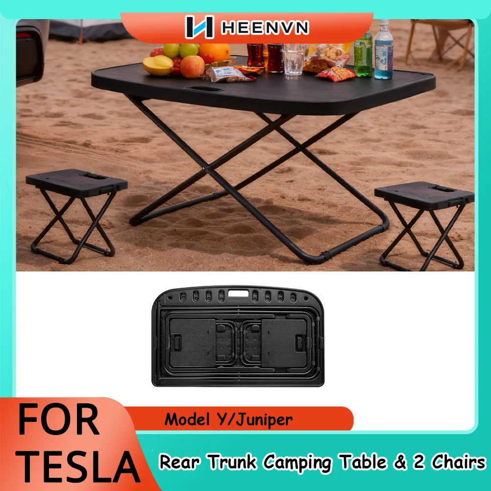 Outdoor Camping Table With Storage - طاولة وكراسي قابلة للطي للتخييم والنزهات