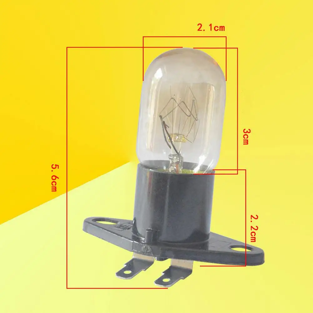 2A 250V 25W Microwave Oven Bulb Refrigerator Lighting Bulb Base Design With Holder Fit For Midea Most Brand image 6