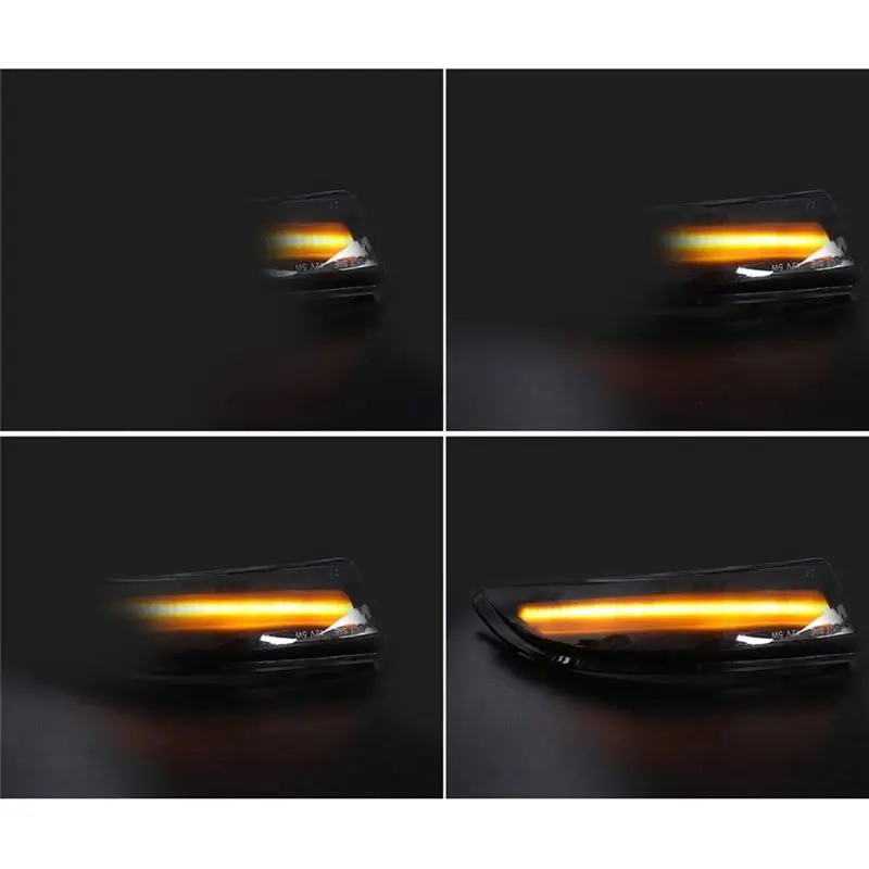 Carefree- Dynamic Sequential LED Side Wing Rearview Mirror Lights Turn Signal Blinker Lamp for Ford Fiesta ST B-Max 2008-2017