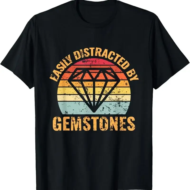 Easily Distracted By Gemstones jewelers gemologists T Shirt