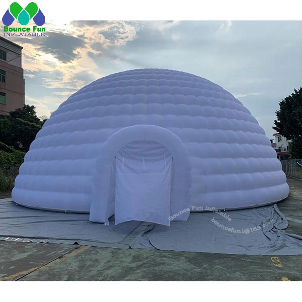 Customized White Oxford Inflatable Dome Tent Wedding Disco Lawn Marquee Air Igloo Bar Luna Building Party Rental Balloon