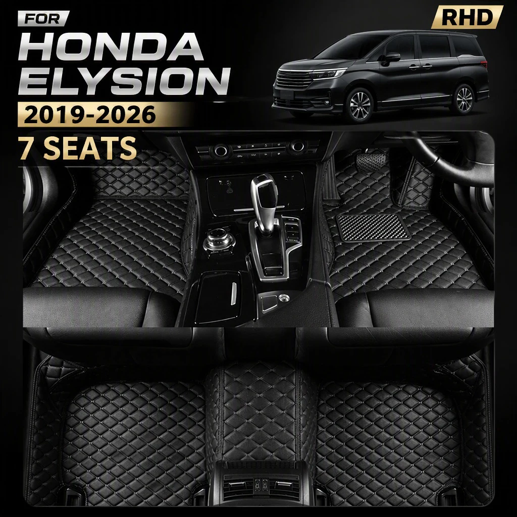 RHD Car Floor Mat For 7 Seater Honda Elysion 2019-2026 Custom Leather Carpet Car Accessories Car Interior Decor Styling