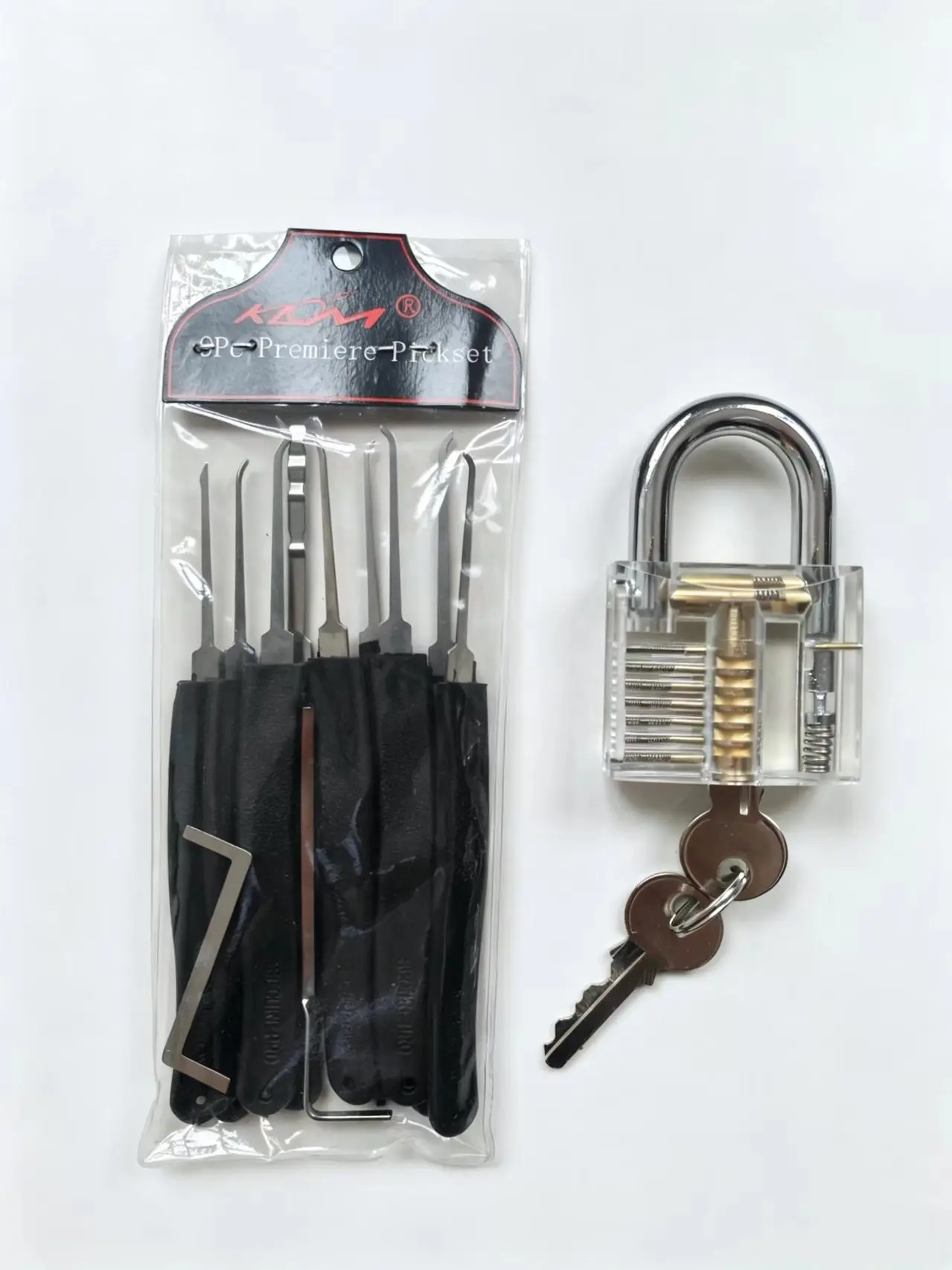 Transparent Locks Pick Visible Cutaway Mini Padlock Hasps for Locksmith Training Furniture Hardware Practice View Skill Tool