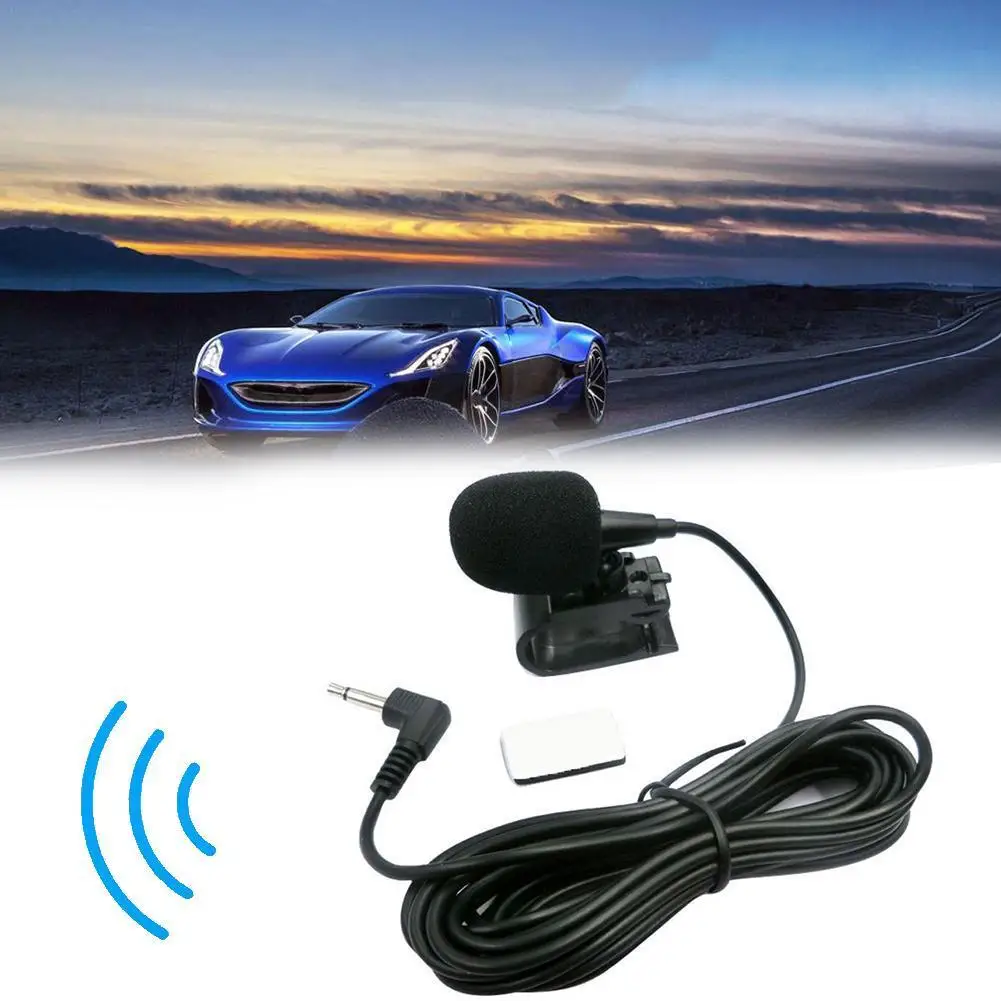 Car Mounted Capacitive Adhesive Microphone Car Mounted Bluetooth 3.5mm Clip Microphone For Car Use Microphone External Radio