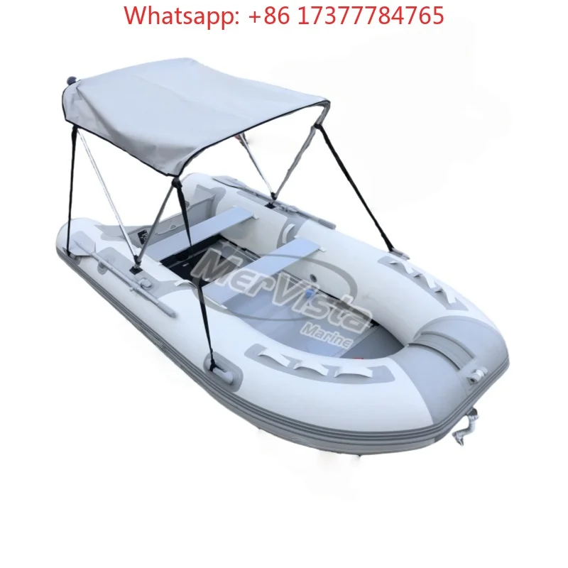 Rubber Inflatable Fishing Dinghy, 330 Size Boat with Air Mat Floor for Fishing