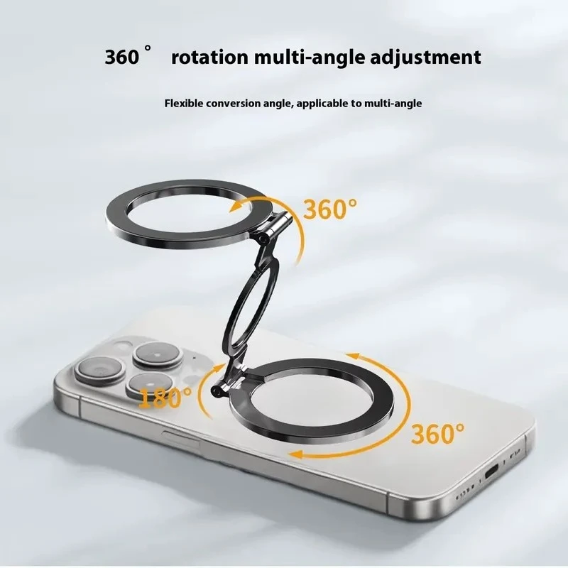 Strong Dual-Head Magnetic Alloy Phone Holder with Adjustable Height for Car Dashboard Use