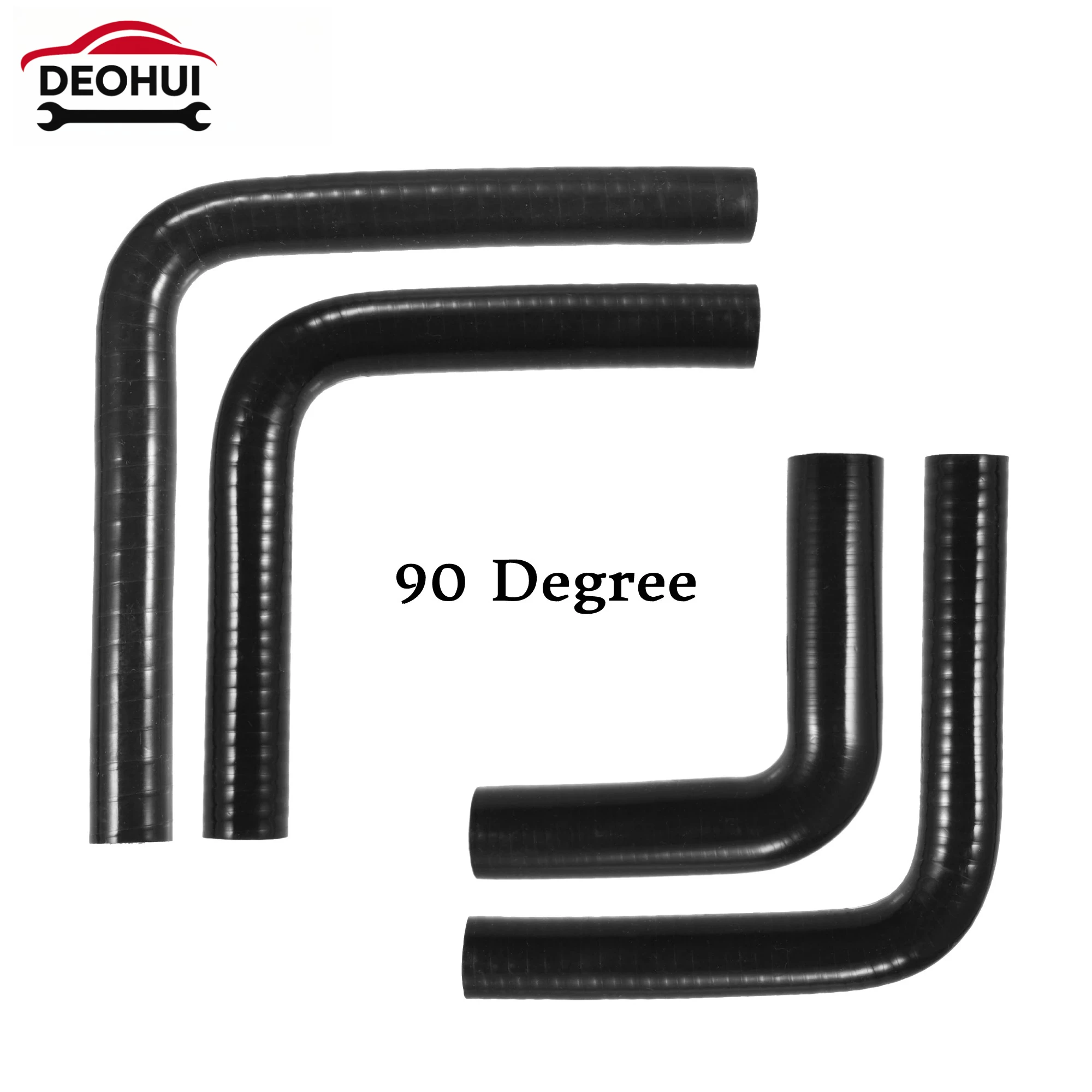 

CSDOH 90 Degree 9.5/11/13/16/19/22/25/28/32/35/40/45/48/54MM Elbow Silicone Hose Coupler Intercooler Tube 150*150MM Black