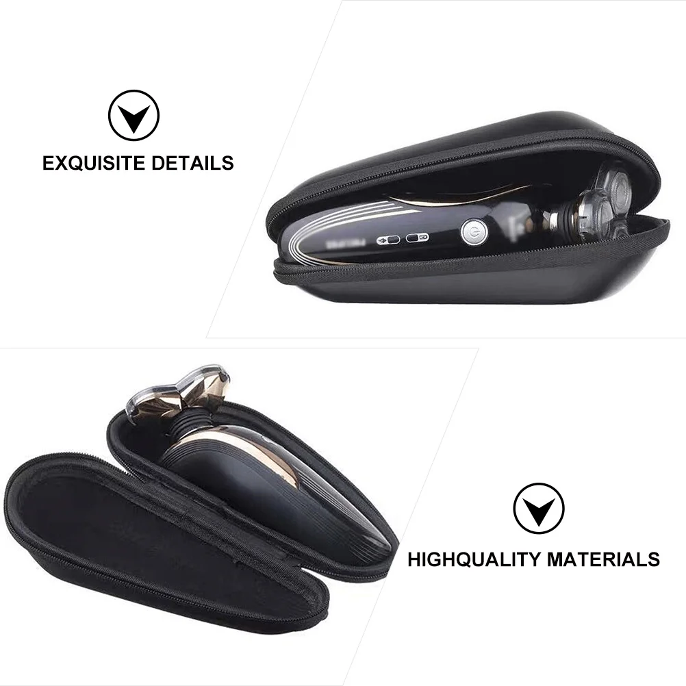 2 قطعة صندوق تخزين ماكينة الحلاقة اللحية Pu Eva حافظة سفر مقاومة للصدمات ماكينة حلاقة محمولة منظم حاوية الحلاقة للرجال التهيأ #2