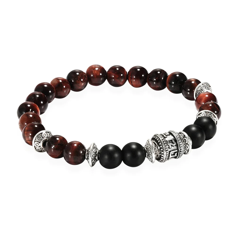 New Fashion Bracelet Natural Stone Six-Character Mantra Men\'s Bracelet OM MANI PADME HUM Women\'s Bracelet Jewelry Wholesale