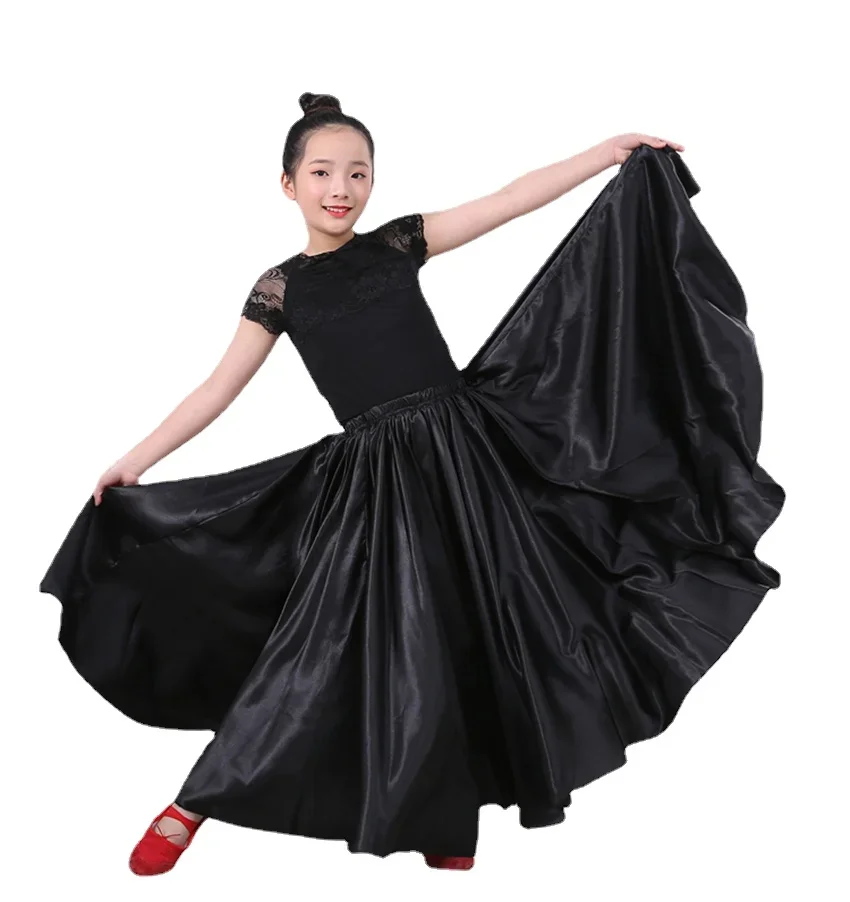 Nuove ragazze gonna Flamenco abito da ballo spagnolo pratica competizione Stage Chorus Performance costums per bambini gonne Flamengo