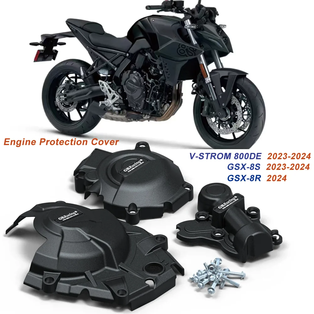 

Для Suzuki V-STROM 800DE 2023-2024 / GSX-8S GSX 8S 2023 2024 / GSX-8R GSX 8R 2024 новый комплект защитной крышки двигателя мотоцикла