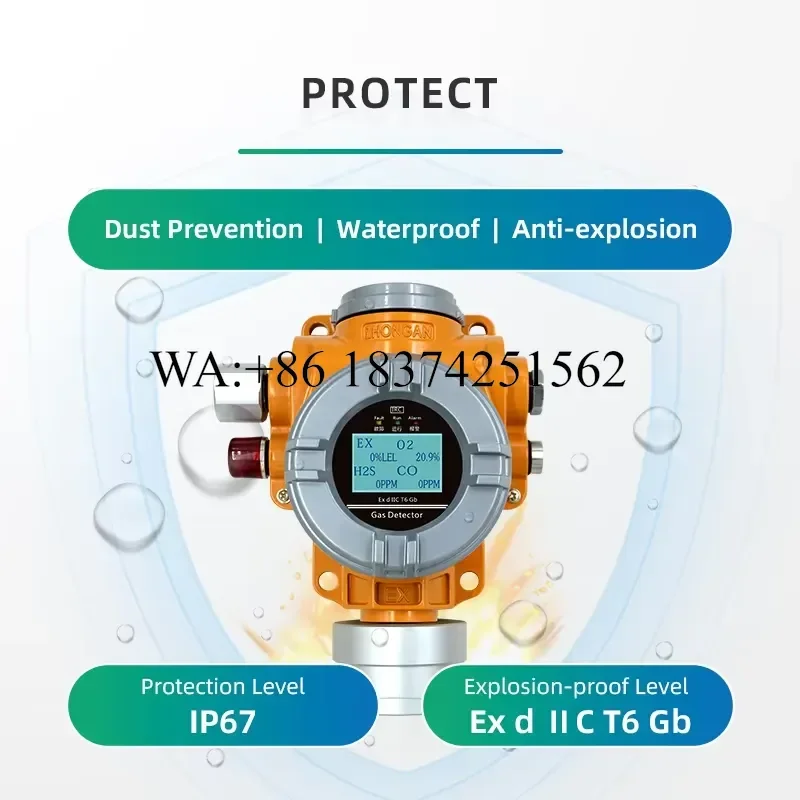 Wmwmnu Factory Direct Sale Waterproof Anti Explosion High Precision Fixed 4 in 1 Multi Gas Detector