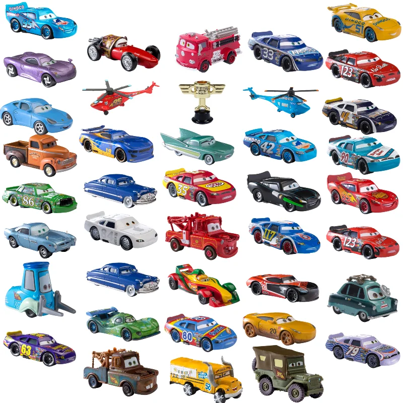 

Cars Pixar Piston Cup Car Toy Truck Lightning McQueen Jackson Storm Mater Sally Sheriff 1:55 Diecast Model Car Toy Birthday Gift