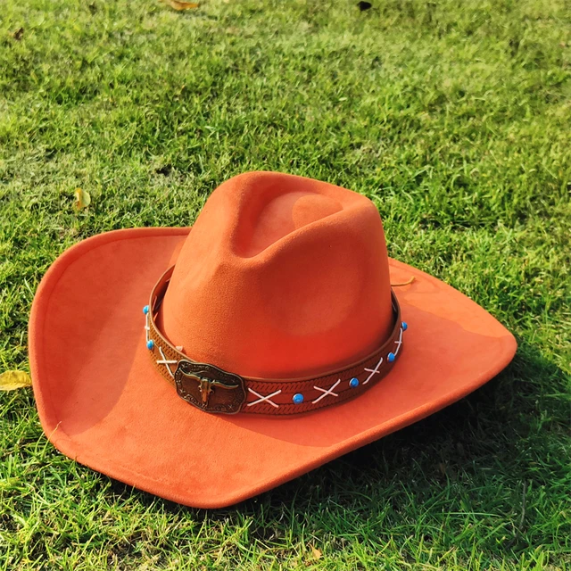 Zachodni kapelusz kowbojski dla mężczyzn retro zamszowy kapelusz kowbojski mężczyźni kapelusz jazzowy szerokie rondo filcowy kapelusz fedora vintage Panama sombrero hombre