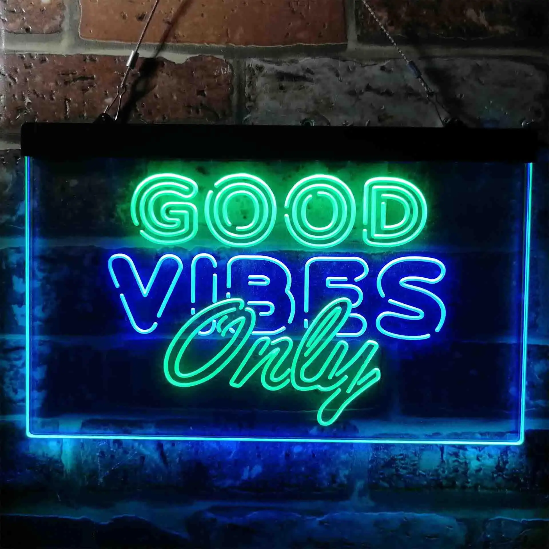 Good Vibes Only Party Room Dual Color Led Neon Sign st6-i3793