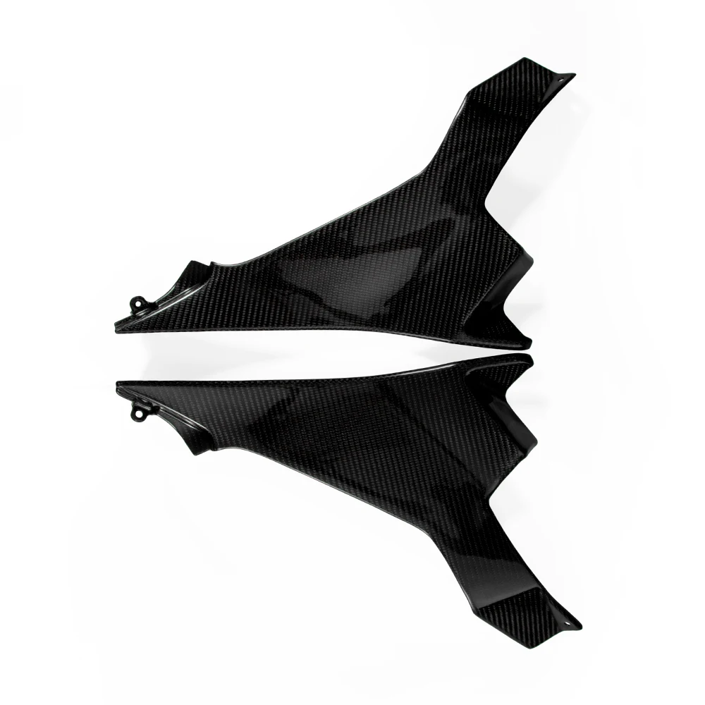Motorcycle 100% Carbon Fiber Side Fairing Cover for Ninja 400 2019 Glassy Black