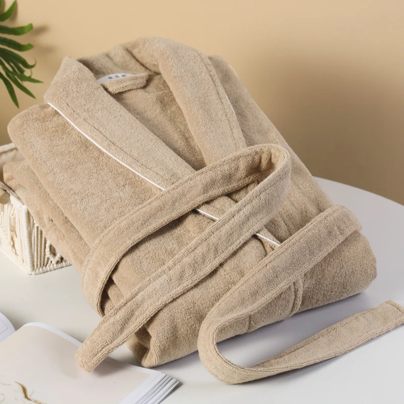 Thi Pure Cotton Batobe Long Size for Men And Women Hotel Couples Beau Towel Material Autumn Winter Spring Adult Long Ba...