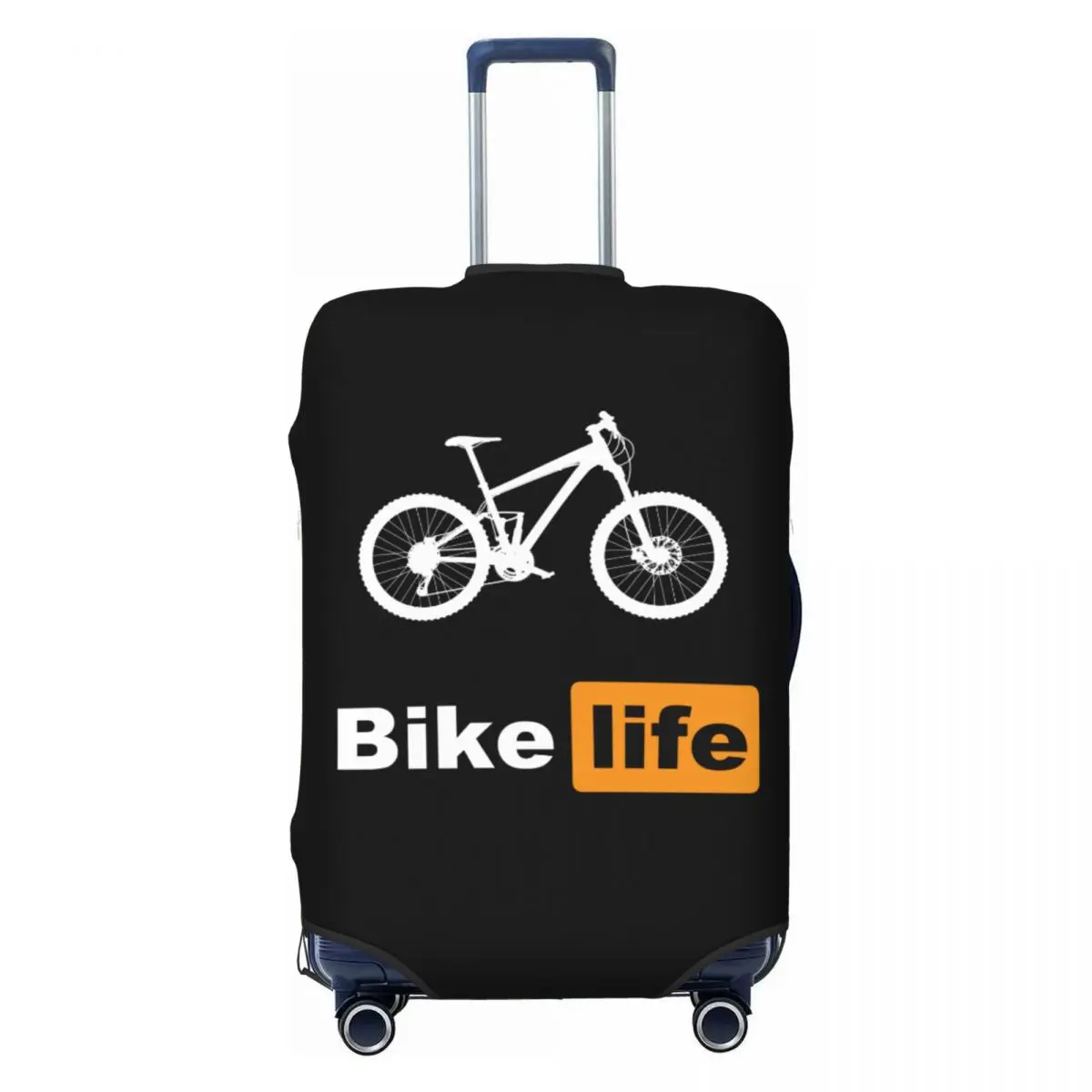 

Custom Bike Life Luggage Cover Elastic MTB Mountain Bicycle Cyclist Biking Travel Suitcase Protective Covers Fits 18-32 Inch