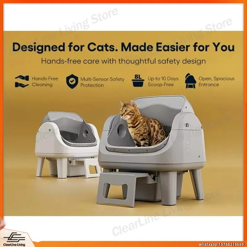 autoscooper-12-lite-caja-de-arena-inteligente-automatica-para-gatos-diseno-abierto-de-doble-modo-gran-capacidad-bajo-ruido-ecologica