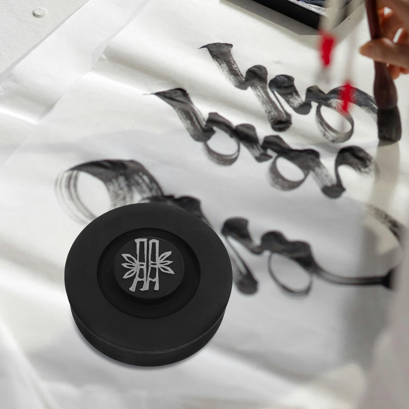 

Calligraphy Inkstone Inkslab Dish Chinese Lettering Grinding Supply Covered Primary School