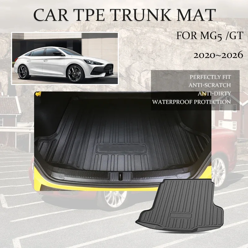 Car Trunk Cargo Liner Fit For MG5 MG GT MK2 2020~2026 Sedan Anti-dirty Cover Rear Boor Mat Carpets Storage Pads Auto Accessories