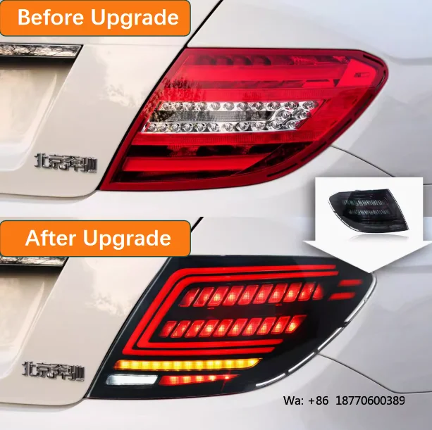 SJC Car Accessories for Mercedes Benz C Class W204 LED Taillights 07-14 Rear Lights C180 C63 LED Dynamic Turn Signal Tail Lamp