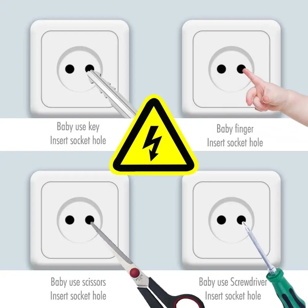 Shock Anti Electric Shock Protection ABS Children Baby Plugs Protector Cover Outlet Cover Sockets Cover Outlet Socket Lock